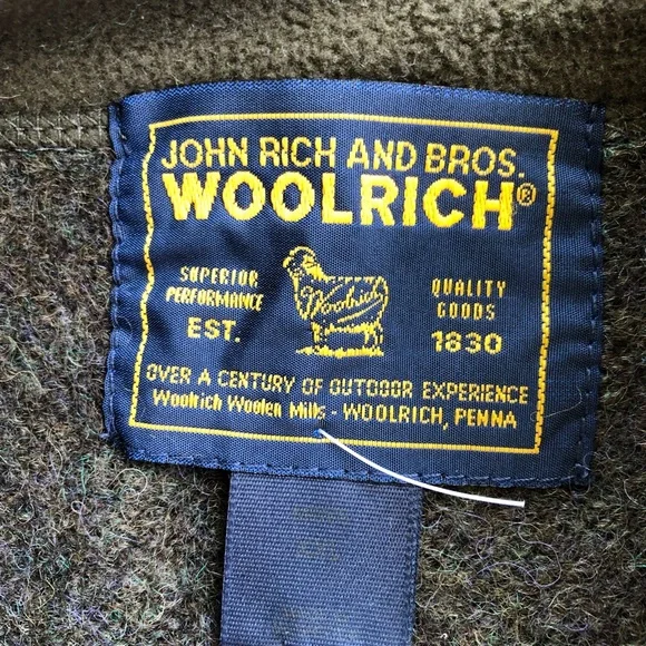 Mens Woolrich quarter zip sweater with fleece collar in 2X - Picture 6 of 6